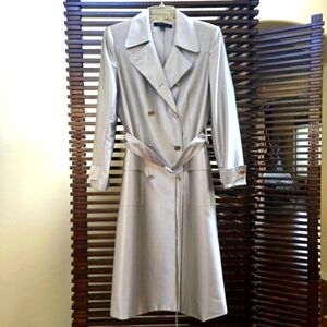 *Anne Klein* Silver Trench Coat 8P Like New!
